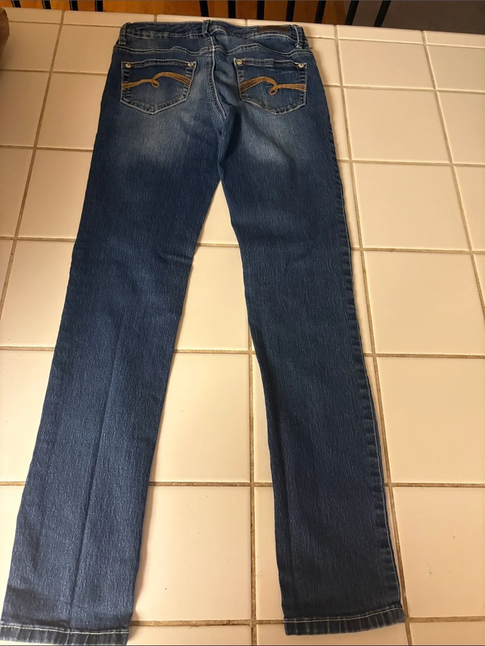 Justice Girls Medium Wash Straight Leg Jeans